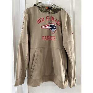 Nike New England Patriots Salute to Service Tan Camo Hoodie XL